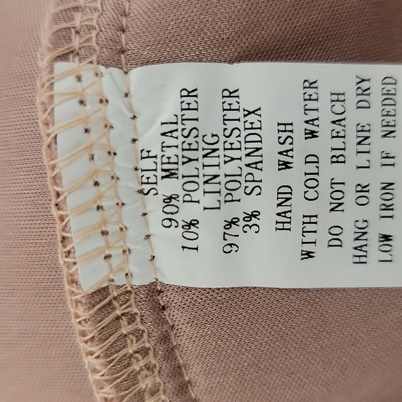 High-Low Rose Gold Sequin Evening Gown with train - Picture 7 of 7